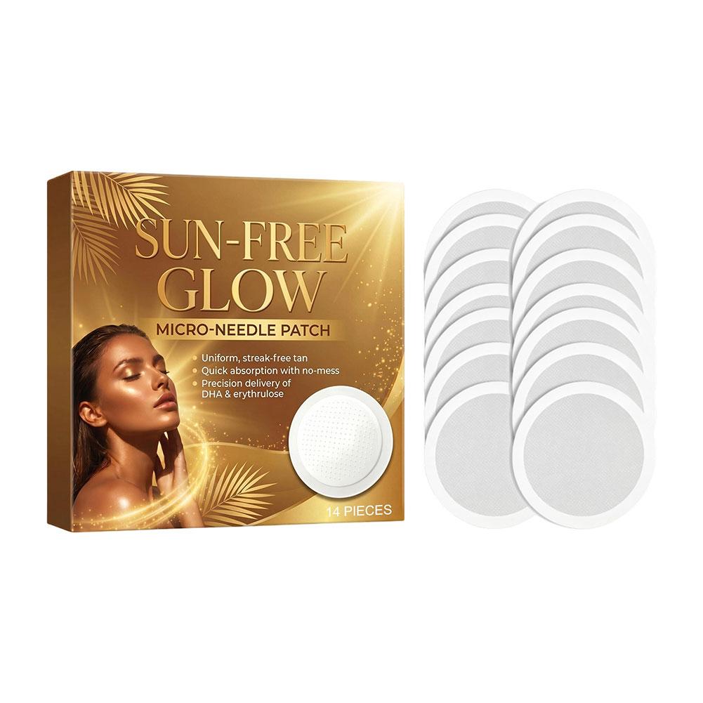 Skincare Glowing - 14枚入り サンフリーグロー マイクロニードル タンニングパッチ DHA 天然セルフタン