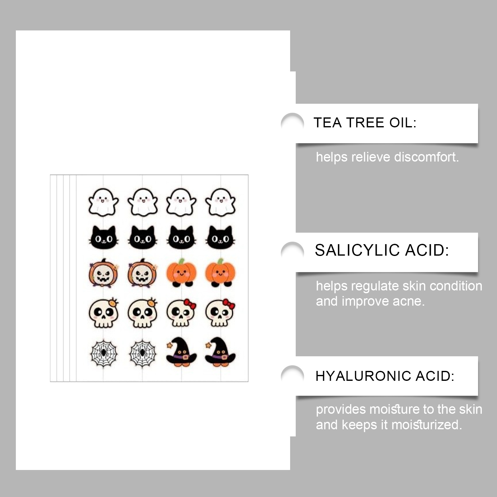 ハロウィンニキビパッチ、ティーツリーオイル配合の目に見えない - Tea Tree Spot Treatment のレビューと価格