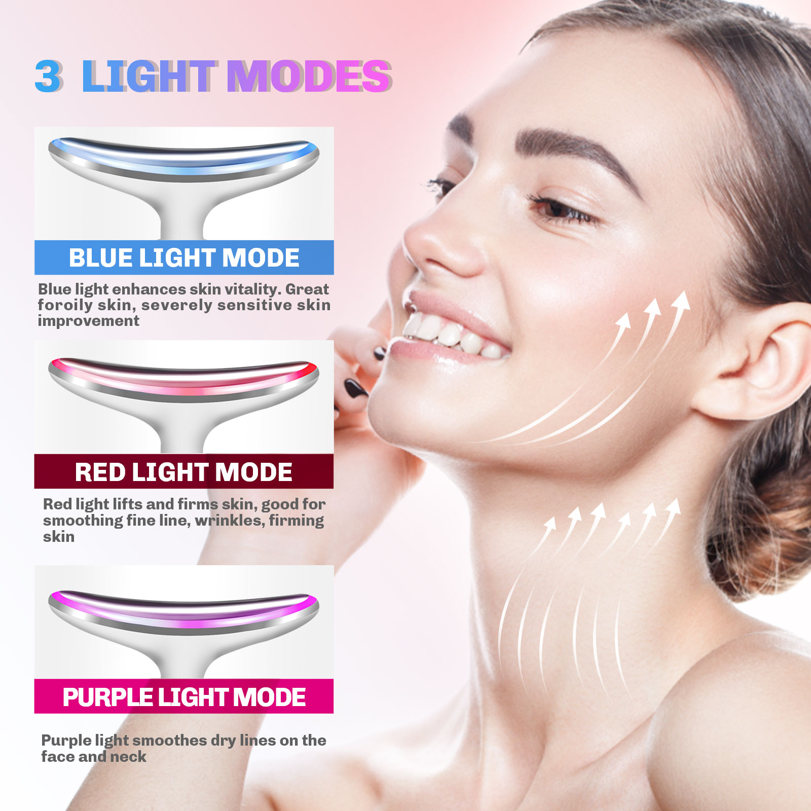 マイクロカレントネックフェイスマッサージャー EMS リフテ - Skincare Glowing のレビューと価格